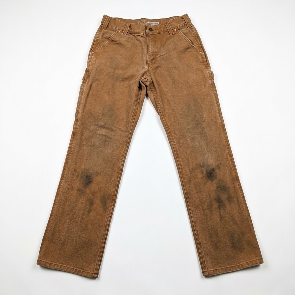 Carhartt BN3279-M Mens 30x30 Relaxed Fit Rugged Flex Work Pants Brown Distressed